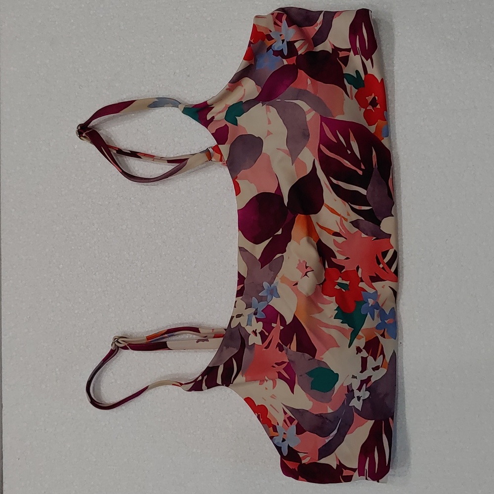 Athleta Daybreak Tropic Scoop Adjustable Strap Bikini Top Size Large